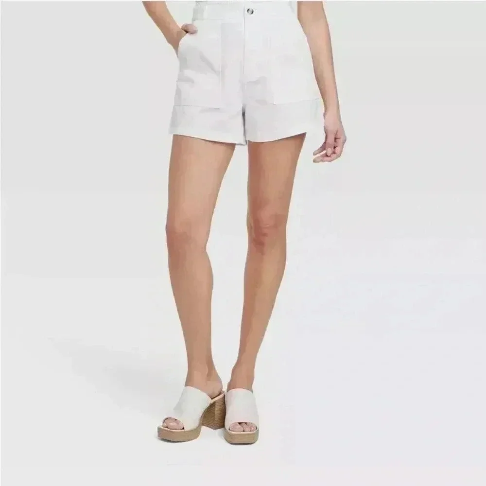 High-Rise A-Line White Shorts - Universal Thread 10 NWOT Never Worn​